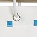 Amazon Basics Water Resistant Fabric Shower Curtain with Grommets and Hooks, Machine Washable, Blue Squares, 72''x72''