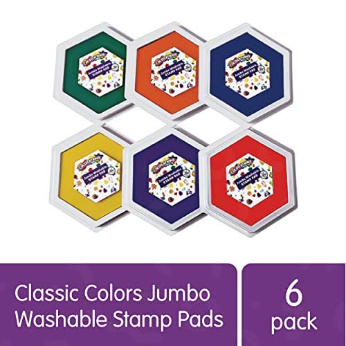 Colorations Classic Primary Colors Jumbo Washable Stamp Pads Washable