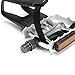 NEWSTY Bike Pedals with Clips and Straps for Outdoor Cycling and Indoor Stationary Bike 9/16-Inch Spindle Resin/Alloy Bicycle Pedalsthumb 1