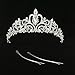 Butterfly Craze Women Bridal Princess Tiara Crown with Comb for Weddings Parties Special Occasion