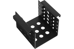 NOLITOY 5.25" to 3.5" Hard Drive Bracket - Internal Hard Disk Cage for Desktop PC - SSD Mounting Tray Compatible with 2.5" & 