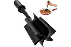 Bbymie Ground Meat Masher, Professional Hamburger Smasher, Heat Resistant Nylon Hamburger Meat Chopper Non-Stick Potato Shred