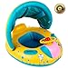 S.K.L Baby Infant Swimming Pool Float with Canopy, Inflatable Swim Seat Float Boat Suitable for Age 6 - 36 Months Babies