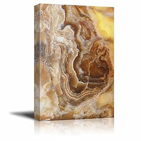 Canvas Wall Art - Abstract Agate Slice Pattern - Giclee Print Gallery Wrap Modern Home Art Ready to Hang - 12" x 18"