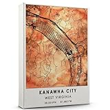 Kanawha City Map Poster, West Virginia Map Art