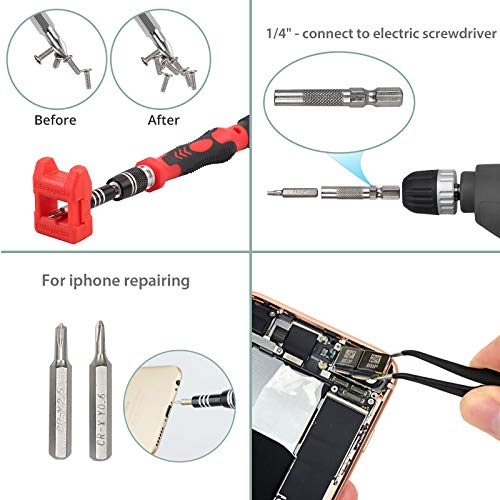 COLFULINE Feinmechaniker Schraubendreher Set, 137 in 1 Magnetischer Mini Schraubenziehern Satz, Reparatur Tools Kit… – Bild 7