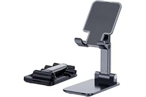 Phone Holder for Desk, MT-6 Cell Phone Stand for Desk Universal Cellphone Stand Holder Foldable & Height Adjustable Compatibl