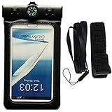 Waterproof Case, FONTAR Universal [Float] Waterproof Cell Phone Case [With Compass,Armband,Lanyard] for iPhone 6,6S,6 Plus,6S Plus, Samsung Galaxy S5,S6,S7,Edge,Note 4,5,LG G3,G4,G5 (Black)
