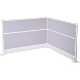 VEVOR Office Divider Privacy Partitions, 2-Pack, 72" x 48" Room Divider Walls, PET Workstation Cubicle Partition with Outlet Covers, Freestanding Privacy Panels for Office Library School