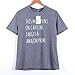 Women Letter Print Short Sleeve Crew Neck Casual Cotton T-Shirt Tees Top Blouse (L, Gray)