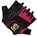 Weightlifting Gloves Pair by GYM GYM, For Women, Half-Finger Design, Quality Material, Comfortable, Secure No-Slip Grip, Sweat-Resistant, Easy Wear, Washable, Essential Workout Accessory (Pink,Medium)