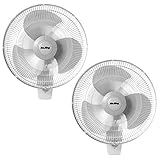 Air King 16 Inch Commercial Grade Oscillating 3 Blade Wall Mount Fan (2 Pack)