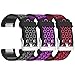 SKYLET Compatible with Fitbit Charge 2 Bands, 3 Pack Breathable Silicone Replacement Sport Wristbands Compatible with Fitbit Charge 2 with Secure Watch Clasp Men Women Large Small