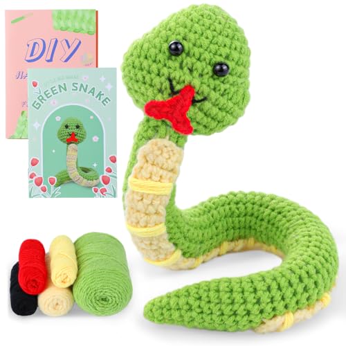 SOCNITC Crochet Kit for Beginners Adults, Crochet Starter Kit with Step-by-Step Video Tutorials, Complete Crochet Kit with Yarn for Crocheting Basic Crochet Introduction for DIY Crafts Decoration