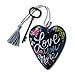 DEMDACO Love You More Chalkboard Floral 4 x 3 Inch Heart Shaped Resin Keepsake Decoration