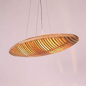 ACZZ Araña Araña de madera maciza Sala de estar Araña E27 Loft Colgante