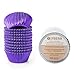Gifbera Purple Foil Cupcake Liners - Standard Size Metallic Muffin Baking Cups/Cases, 200-Count
