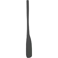 Tovolo Flex-Core All-Silicone Long-Handled Jar Scraper Spatula, Angled Turner Head, Kitchen Tool With Flat Back & Curved Fron