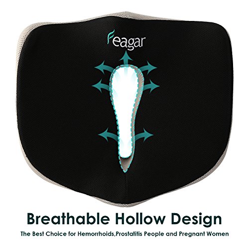 Feagar Seat Cushion, Memory Foam Chair Pad/Coccyx Pillow for Car Seat