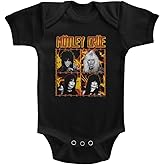 Motley Crue Heavy Metal Band Fire and Wire Band Portraits Infant Short Sleeve Bodysuit