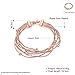 YamaziHD Fashion Jewelry Austrian Crystals Rose Gold Plated Multi-Strand Unique Bracelet for Women Girls (Big size)