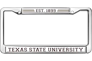 GRAPHICS & MORE Texas State University School Logo Full Size Standard License Plate Metal Frame