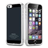 MobilePal Qi Wireless Charger Receiver Case for iPhone SE/5/5s with Reinforced Corner and 1A Output (Space Gray)