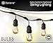 Eueasy Outdoor String Lights with 15 E26 Sockets by Deneve - 48 Feet Long