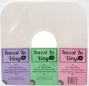 Image of 100 LP Vinyl Record Inner Sleeves Heavy Stock Ivory White Paper Rounded Corners Protective 33 RPM 12" Record Sleeves 80 GSM Covers Provide Your LP Collection with the Proper Protection Invest In 