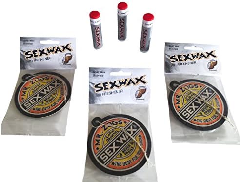 Sex Wax Coconut Air Fresheners: with Sex Wax Lip Balms 3 Pack