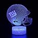 Deal Best NFL Team 3D Optical Illusion Smart 7 Colors LED Night Light Table Lamp with USB Power Cable (New York Giants)