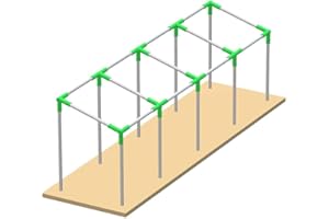 G GOODSZONE GoodsZone Canopy Fittings Kit 1-3/8" Slant roof Shelter Carport Deck Shed Frame Connectors Coupling, Full Set for 6, 8, 10 Legs, Without Poles (for 10 Legs)