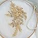 Hand Beaded Flower Sequence 3D Lace Applique Motif Sold by 3 Pairs Great for DIY Decorated Craft Sewing Costume Evening Bridal Top A6 (Gold)