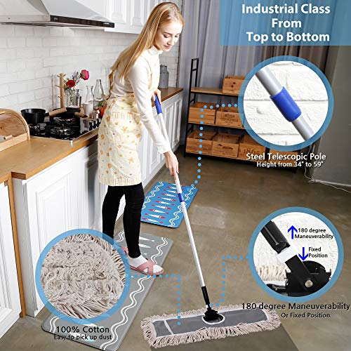 2 Pack of 24 Cotton Refills for Industrial Class Floor Dust mop photo 8