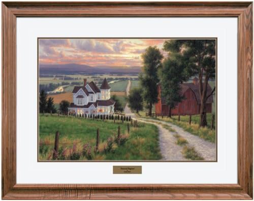 Reflective Art, Pastoral Ellegance, Walnut Framed, 26 by 34-inch