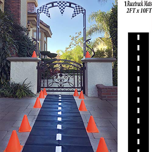 Adorox 1Pk Racetrack Floor Runner Party Decoration Race Car Theme