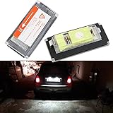 Mini LED License Plate Light - NSLUMO Led License Tail Lamp Car Auto Rear Registration Number Plate Lamp for BMW Mini Cooper R50 R52 R53 Waterproof Xenon White Lighting