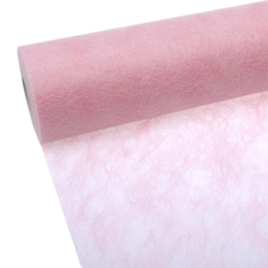 Sizoflor table runner, 25 metre roll, 100 decorative hearts, Polyester, pink, 30cm Breite