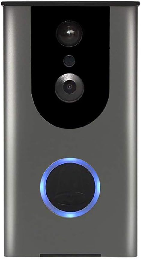 Zology WiFi Video Doorbell, Battery Powered HD Wireless Smart Ring Door Bell Camera with Two-Way Audio Intercom,Night Vision,Microphone for iPhone and Android (Grey)