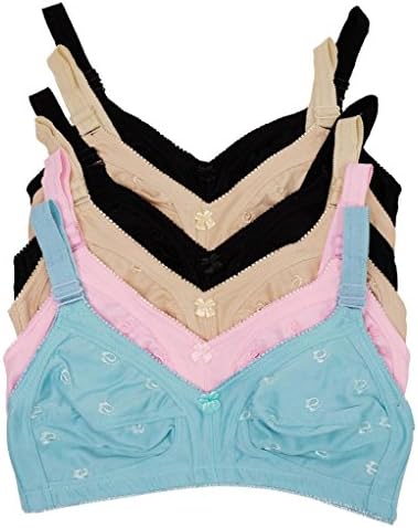 City Intimates Women's 6-Pack Unlined Wire Free Bras #78-36C