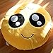 Hughapy 33cm Emoji Smiley Emoticon Yellow Round Cushion Pillow Stuffed Plush Soft Toy, 003