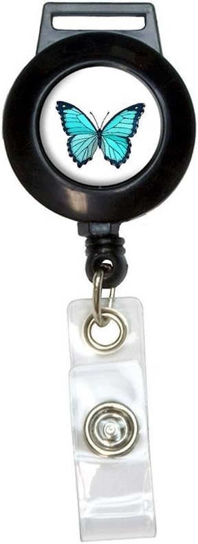 Graphics and More"Butterfly Lanyard" Retractable Reel Badge ID Card Holder