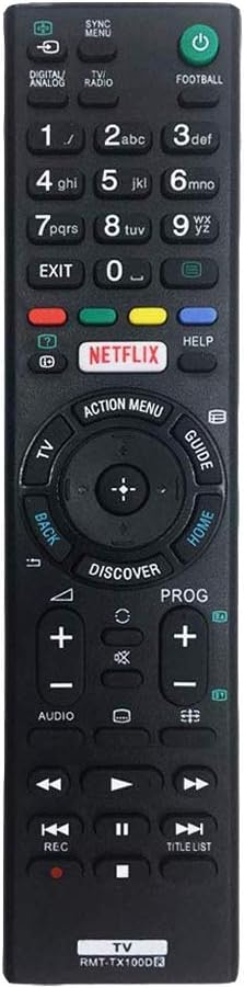 Replacement RMT-TX100D sony tv remote control for tv Sony bravia remote control RMT-TX100D RMT-TX102D, black