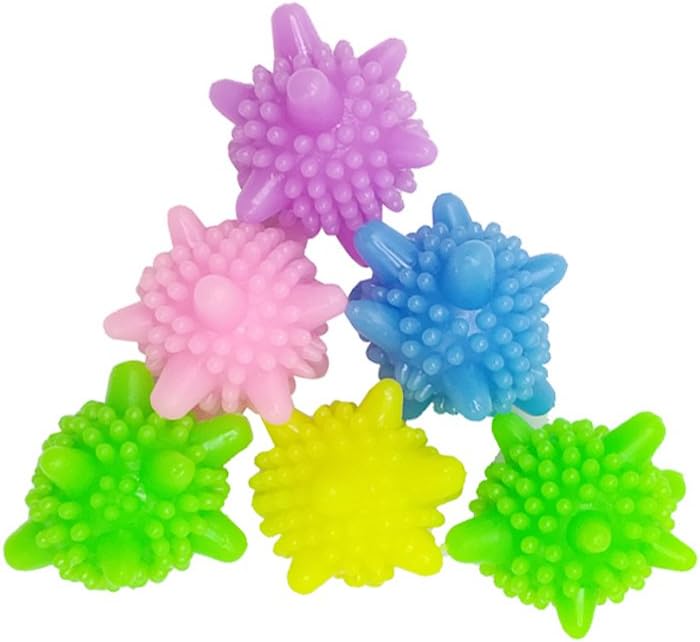 6 Pack Starfish Solid Laundry Ball Colorful Washing Ball for Cleaning And Anti-wraping,Random Color Combination,Fit for Best Choice Products & Giantex Washing Machine