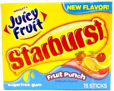 Juicy Fruit Starburst Sf Fruit Punch 10 Count