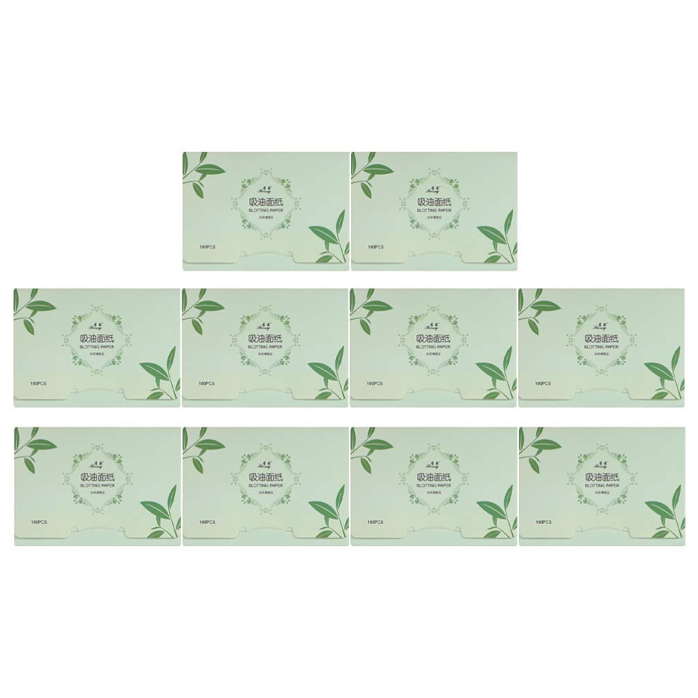 Minkissy 10 Boxes/1000 Sheets Oil Absorbing Sheets Oil Blotting Paper Oil Absorbing Tissues Face Facial Oil Control Film Blotting for Oily Skin Care Men Women