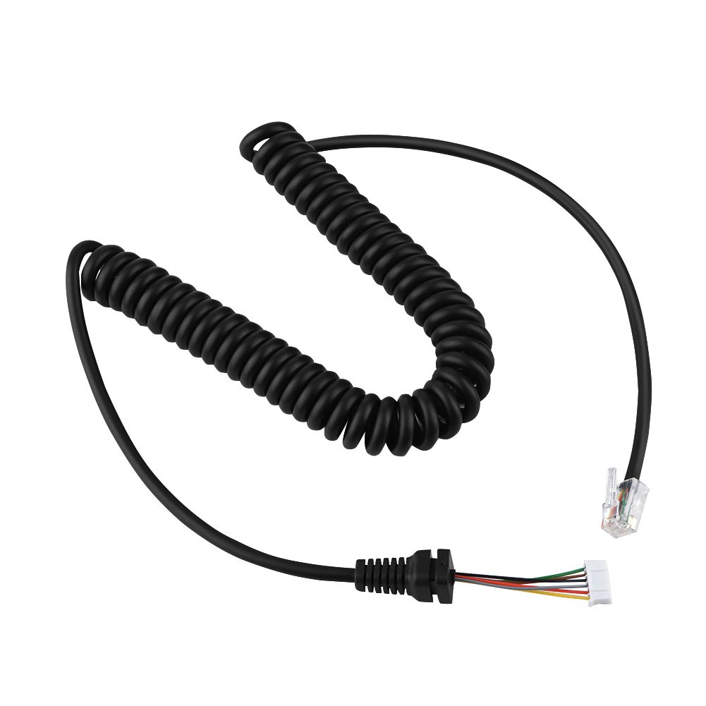 Hand Microphone Cable, 6-Pin Replacement Microphones Mic Cable Cord, Car Radio Line for YEASU MH-48A6J, FT-7800, FT-8800, FT-8900