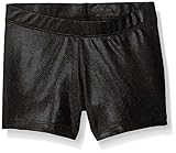 Gia-Mia Dance Big Girls Metallic Short, Black, Large