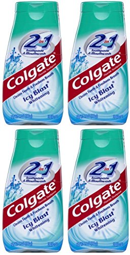 Colgate 2 in 1 whitening icy blast toothpaste & mou…
