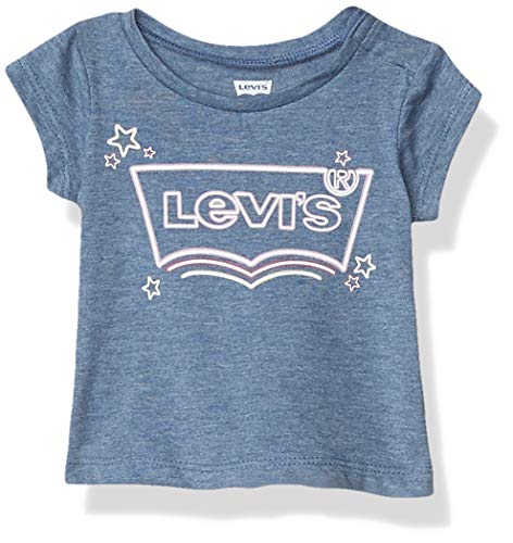 Levi's Baby Girl's Graphic T-Shirt, Navy Heather, 24M
